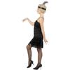 Smiffys Womens/Ladies Deluxe Flapper Fringe Costume Set