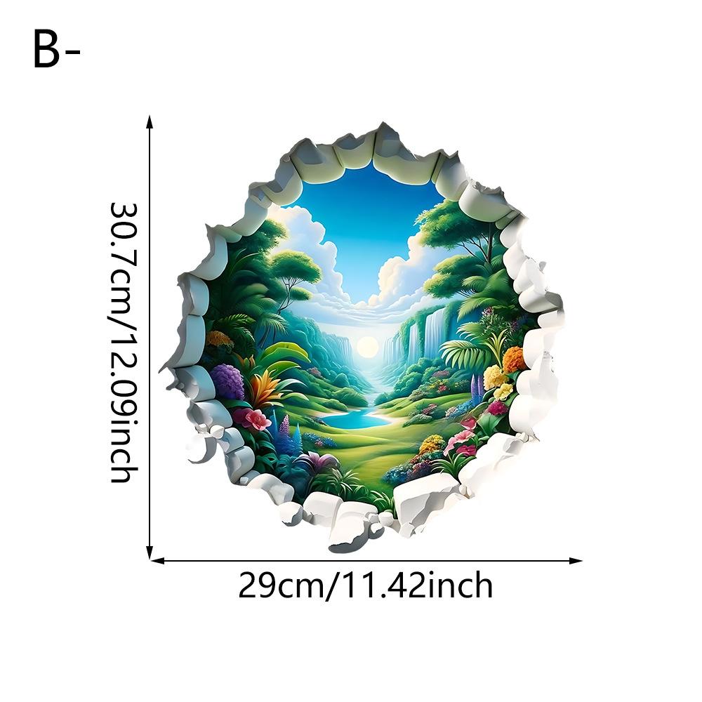 Living Room Porch Artistic Conception Landscape Bathroom Doors Windows Self-pasted Sticker