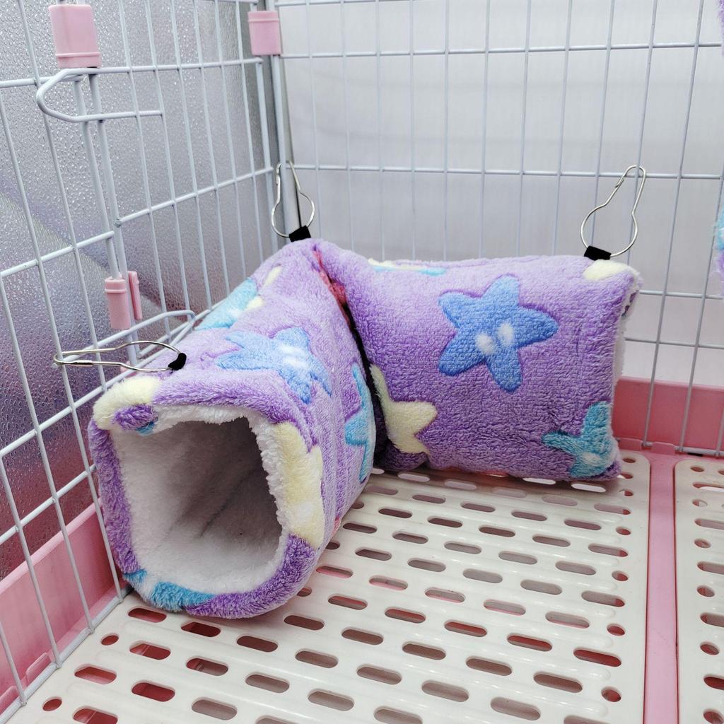 Super Soft Plush Tunnel Nest: Warming Hammock for Hamsters, Mice, Sugar Gliders, Ferrets, Guinea Pigs, and Cavies