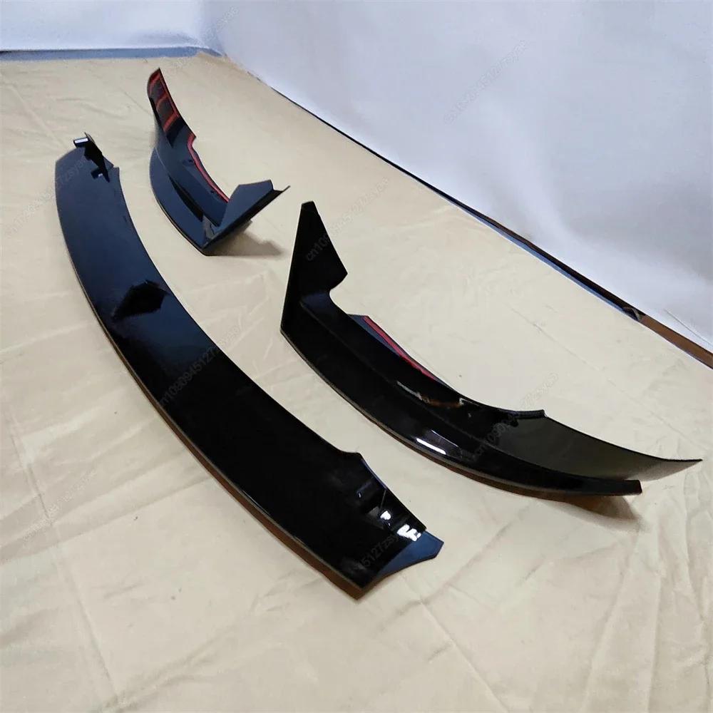 Car Front Bumper Lip Spoiler Splitter Diffuser For Tesla Model 3 2017 2018 2019 2020 2021 2022 2023 Bodykits Tuning Part ABS