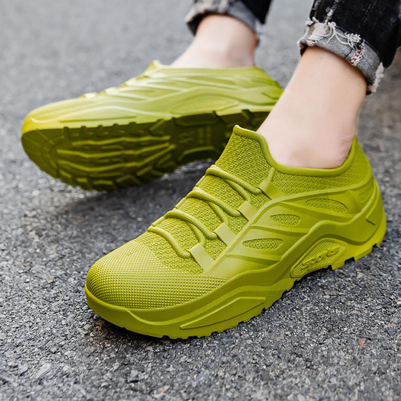 Modne Męskie Buty Deszczowe z Niską Cholewką Outdoorowe Antypoślizgowe Kalosze Męskie Modne Wodoodporne Buty Odporne na Ścieranie Buty Robocze do Kuchni Ogrodu Męskie