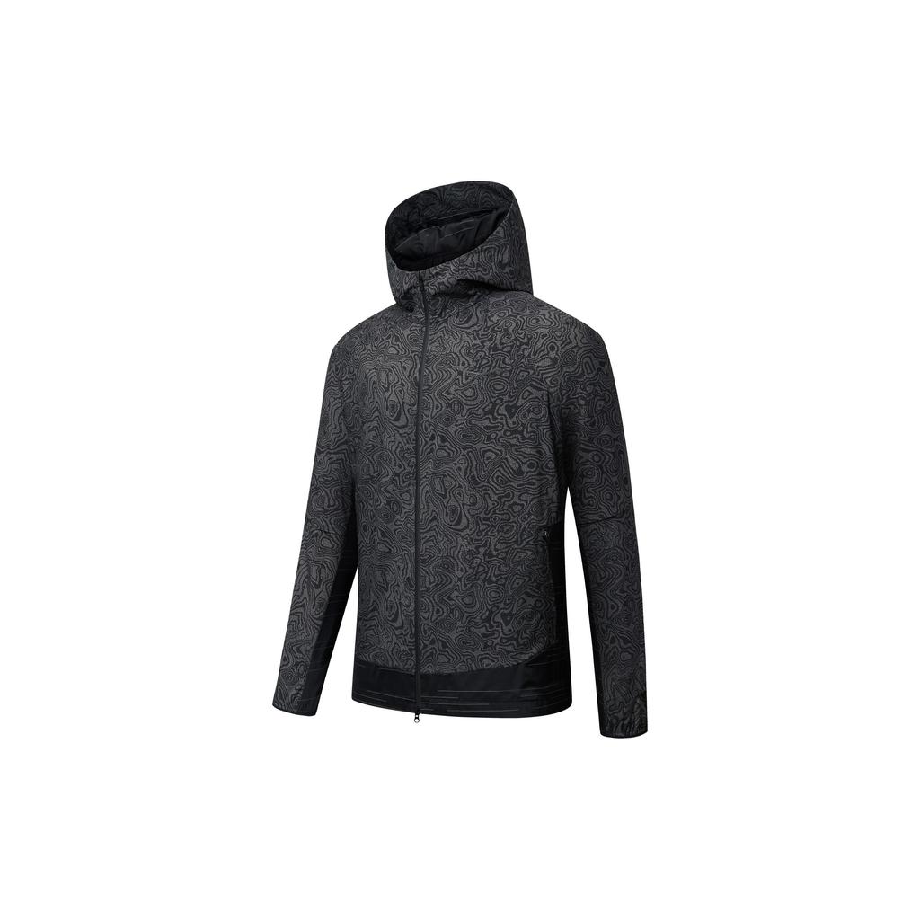 SAUCONY Color Block Full Print Breathable Running Jacket Men Jackets Black SC2230115A-PR05