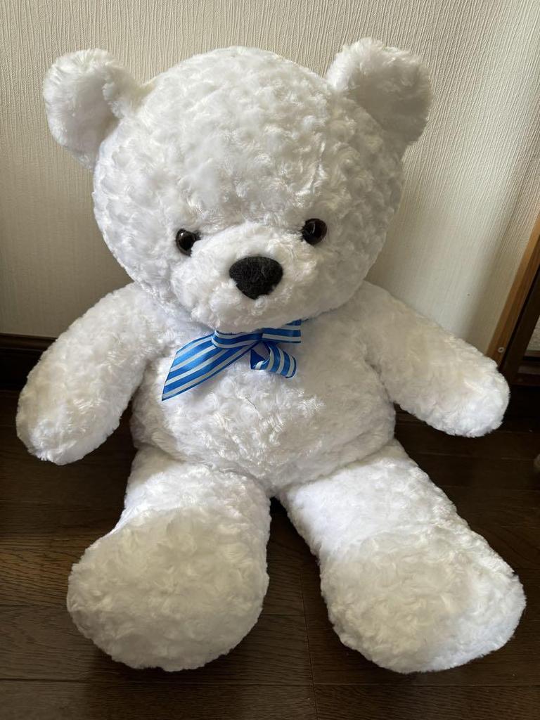 [USED] Lovely Rose Bear Striped Teddy Bear (Available for immediate purchase)