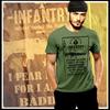 Combat T-shirt Military Infantry Grunt Tactical Assault Infantryman Fear No Evil