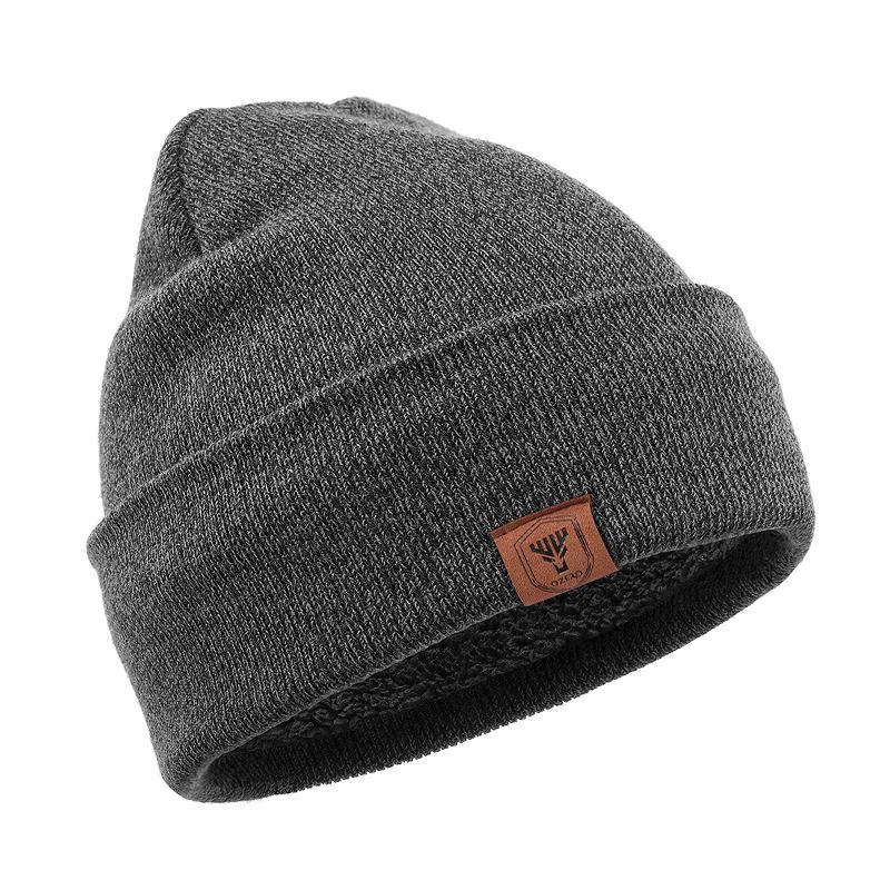 Knitted Hat Men and Women Outdoor Cycling Ski Windproof Wool Hat European and American Autumn and Winter Plus Velvet Warm Hat