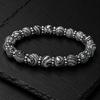 8mm Natural Black Malachite Gemstone Handmade Beads Jewelry Partywear Chakra Stretch Bracelet 7.5" For Love CSB-28