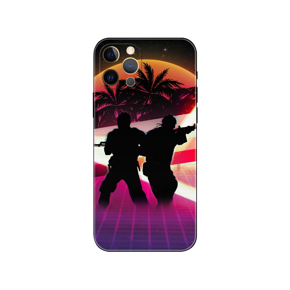 

Чехол для игрового телефона cs go для iphone 5 5s 2020se 6 6s 7 8 plus x 10 XR XS 11 12 13 mini pro MAX, черная задняя крышка из ТПУ iphone 13pro MAX