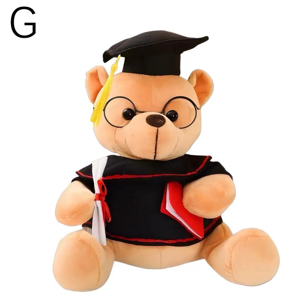 18cm Doctor Teddy Bear Plush Toy Graduation Memorial Gift Bear Toy Knowledgeable Trend Graduation Bear Pillow Plush Decorat Q0c0