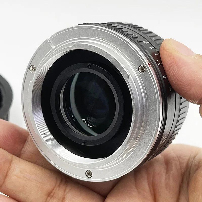 Camera lens 50mm F1.7 Metal Large Aperture Standard Prime Full Frame Portrait Manual Focus Lens for Canon EOS M42 Nikon Camera