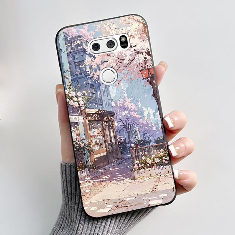Casing For LG V30 V30+ V30S V30S+ V35 V35+ ThinQ Slim Soft Black Silicon Case Aesthetic Luxury Cute Cool Boys Girls Back Cover