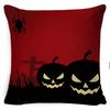 Halloween Pillow Pumpkin Little Witch Horror Cushion Linen Cushion Cover Holiday Party Pillow Cover Bed Backrest