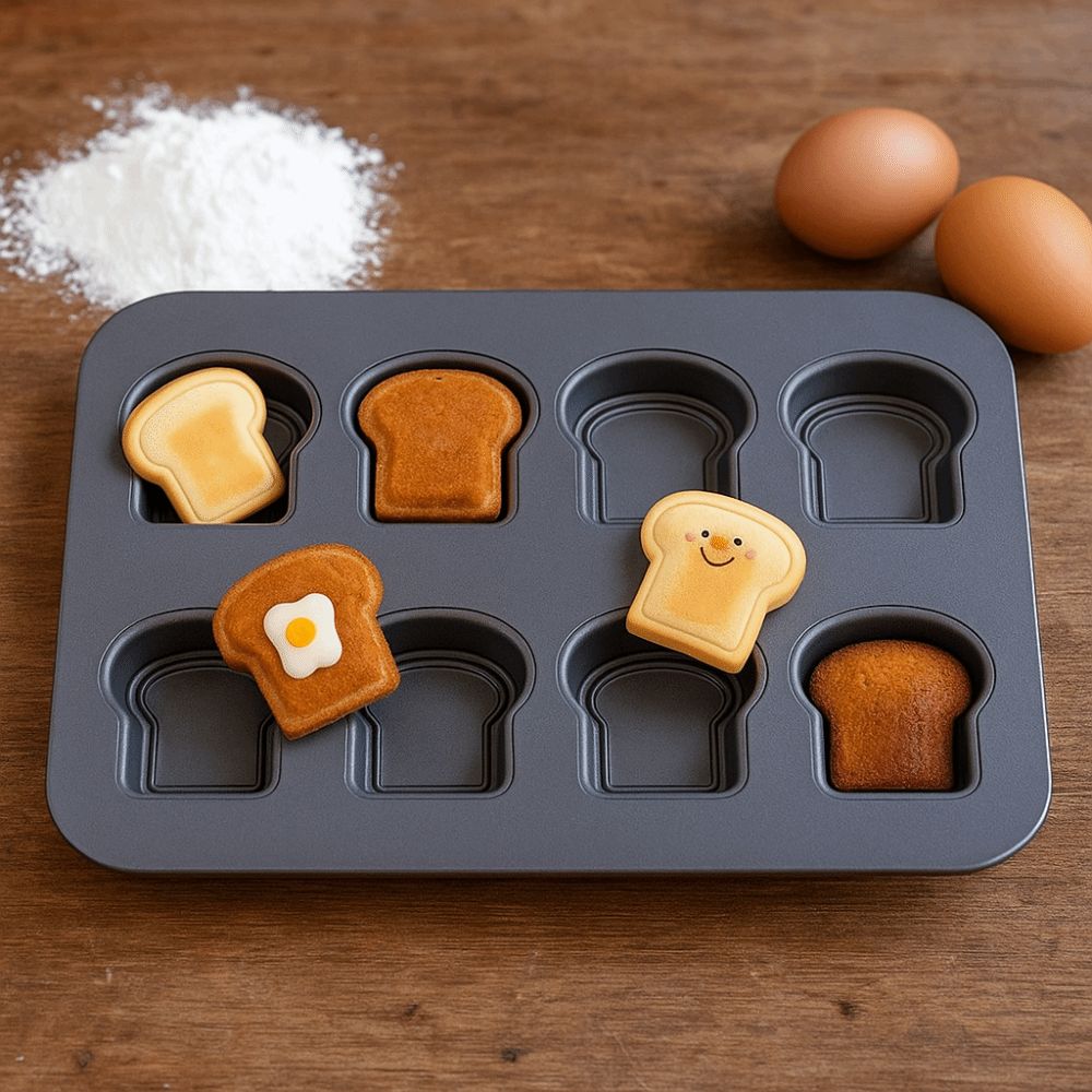 6/8 Cavity Madeleine Cake Baking Pan Nonstick Dessert Baking Tray Bread Baking Mold  Household