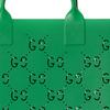 Gucci Vintage Logo Hollow Large Capacity Rubber Tote Bag Kids Tote Bags Green 679365-JFO00-3727