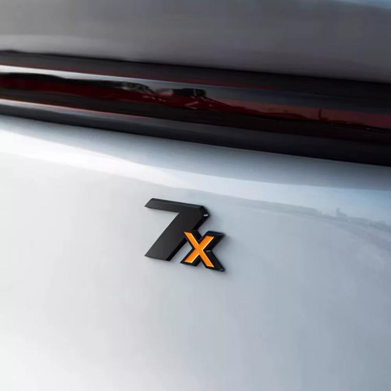 For ZEEKR 7X 2024+ Tailgate Logo Decoration Stickers Metal Material Lettering Styling Emblem Exterior Upgrade Car Accessories