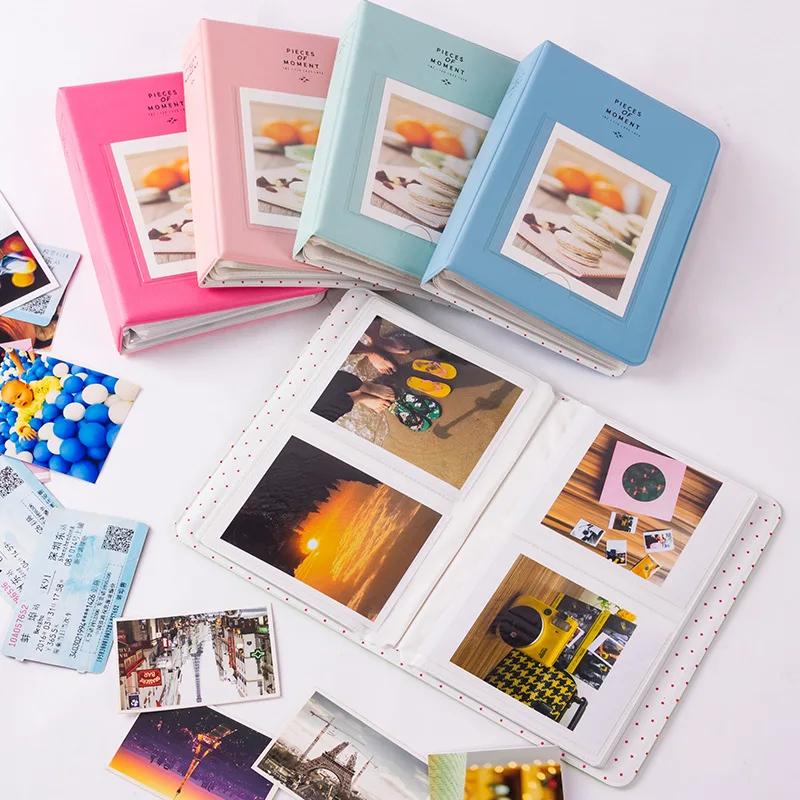 64 Pockets Mini Instant Polaroid Photo Album for 3 Inches Picture Case Storage Polaroid Fuji Instax Mini Film Home Family Memory
