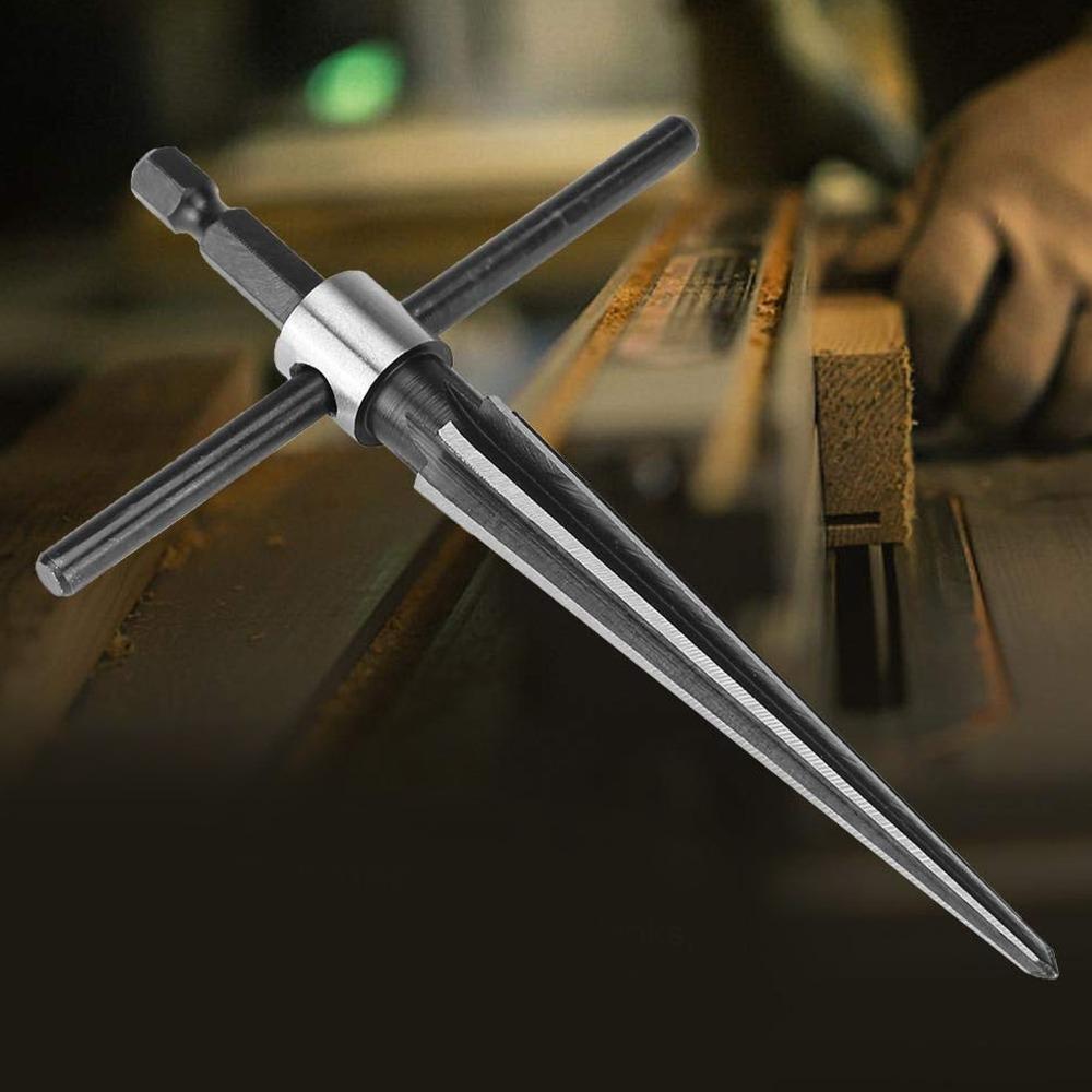 2PCS Handheld 3-13mm Tapered Reamer 5-16mm Chamfer Reaming T Handle Reamer T-Shank Hand Reamer For Wood and Plastic