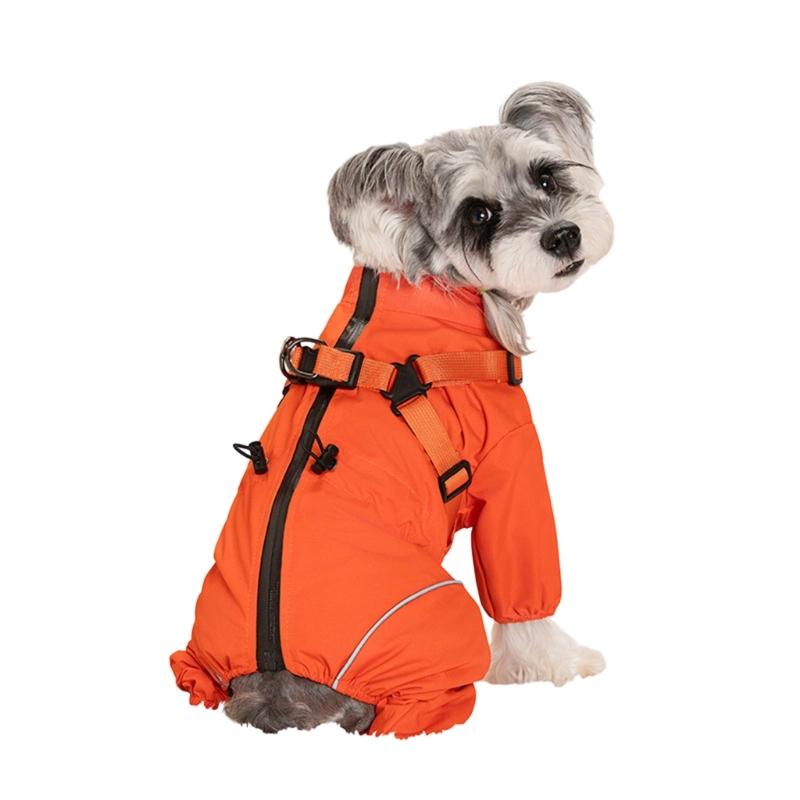 Regulable Dog Rain Jackets Snowproof Windproof Clothes Removable Dog Raincoats for Comfortable Dry Walks