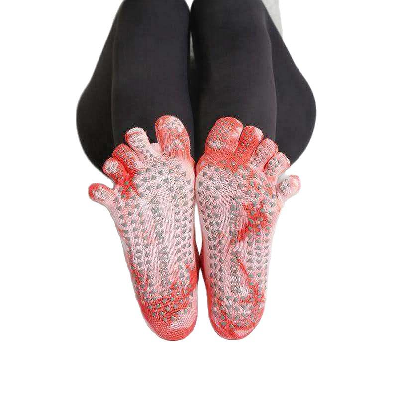 Professional Non-slip Split-toe Yoga and Pilates Mid-calf Socks
