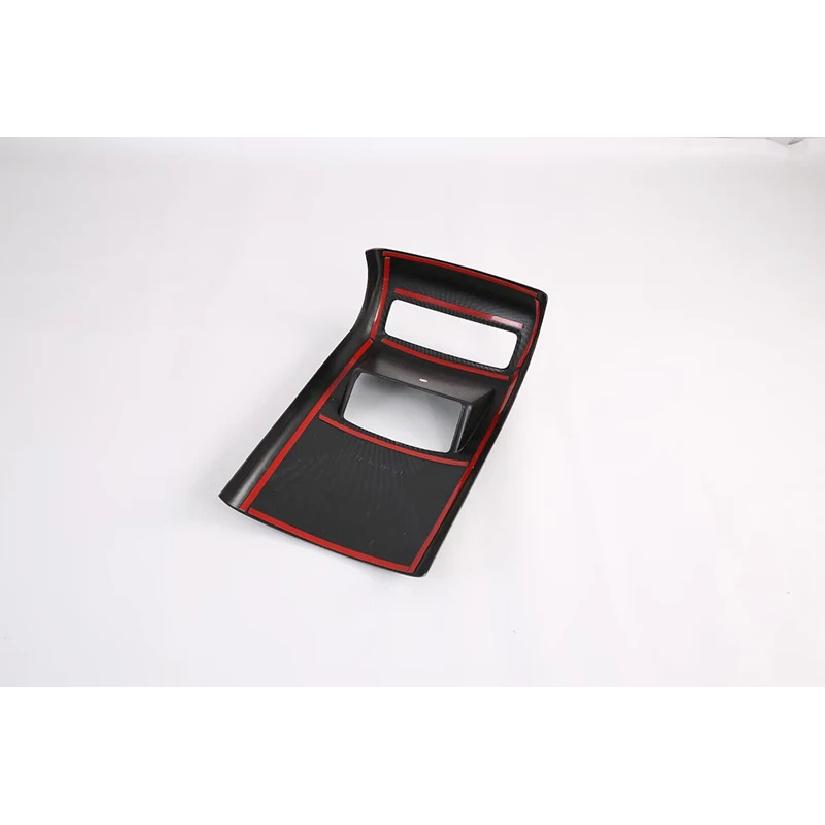 For Hyundai Palisade   2024 Car Accessories Carbon fiber style Armrest Box Rear Air Vent Frame Trim Cover