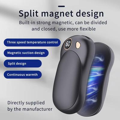 Hand Warmers Rechargeable 2 Part Portable Electric Hand Warmer 2 In 1 Magnetic Reusable Heater Pocket Gifts for Men Women