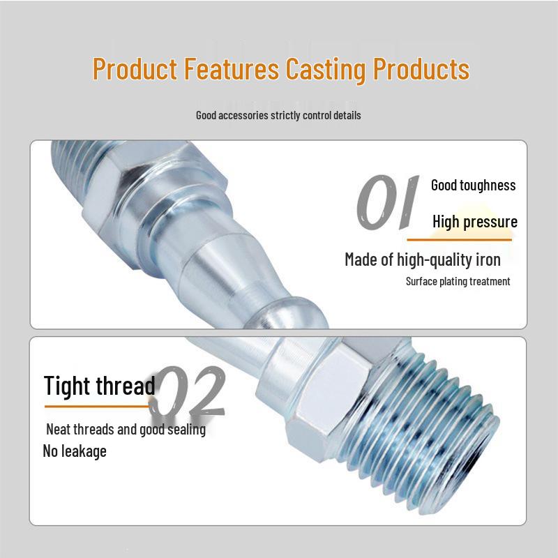 1/4PT Male Thread Air Compressor Quick Connector Pneumatic Component