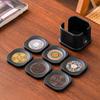 New 6Pcs PVC Coasters Dining Table Protector Pad Heat Resistant Cup Mat Coffee Tea Hot Drink Mug Placemat Kitchen Accessories