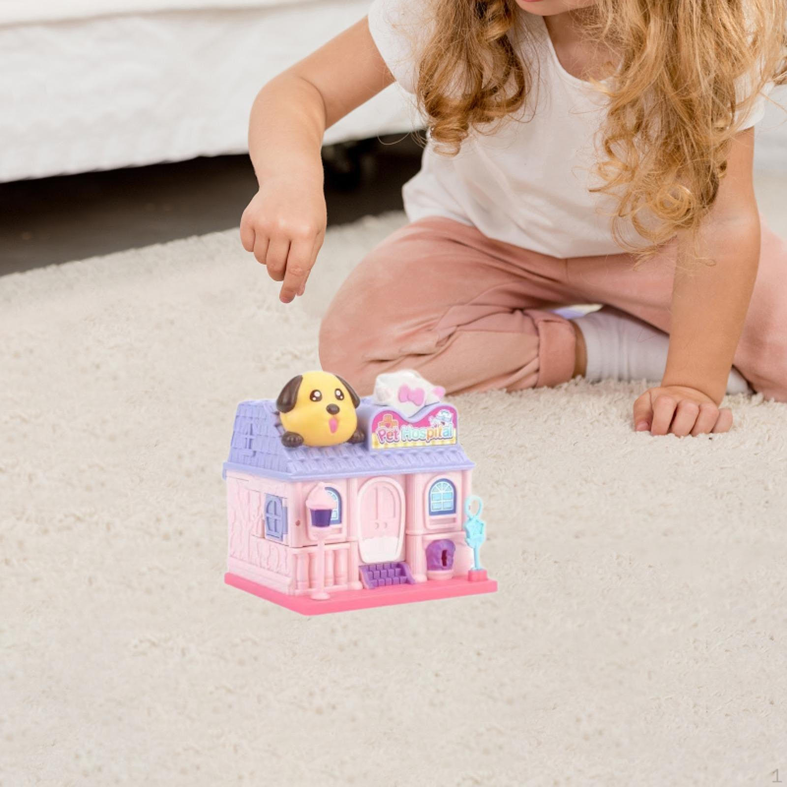 

Детский кукольный домик с фигурками и мебелью для интерактивной ролевой игры Pet shop