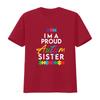 Autism Awareness Im A Proud Sister Puzzle Design T Shirt N742 Vintage Washed Versatile Designer Clothes Breathable Streetwear