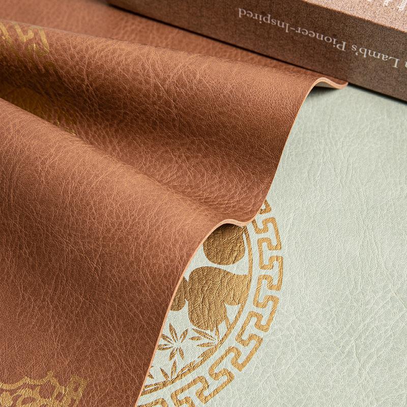 New Chinese fan-shaped Fu leather placemat, round table insulation mat, dining table mat, premium western food mat, bowl mat, waterproof and thermal