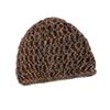 New adult hair cap hollow Baotou cap solid color knitted mesh cap tie hair fishing net turban cap