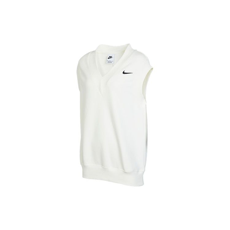 

Nike Solid Logo V-Neck Loose Casual Tank Top Women Tops White DQ6760-133 L