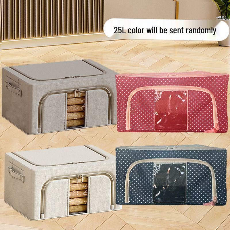Large Capacity Oxford Cloth Storage Box with Steel Frame for Clothes and Quilts