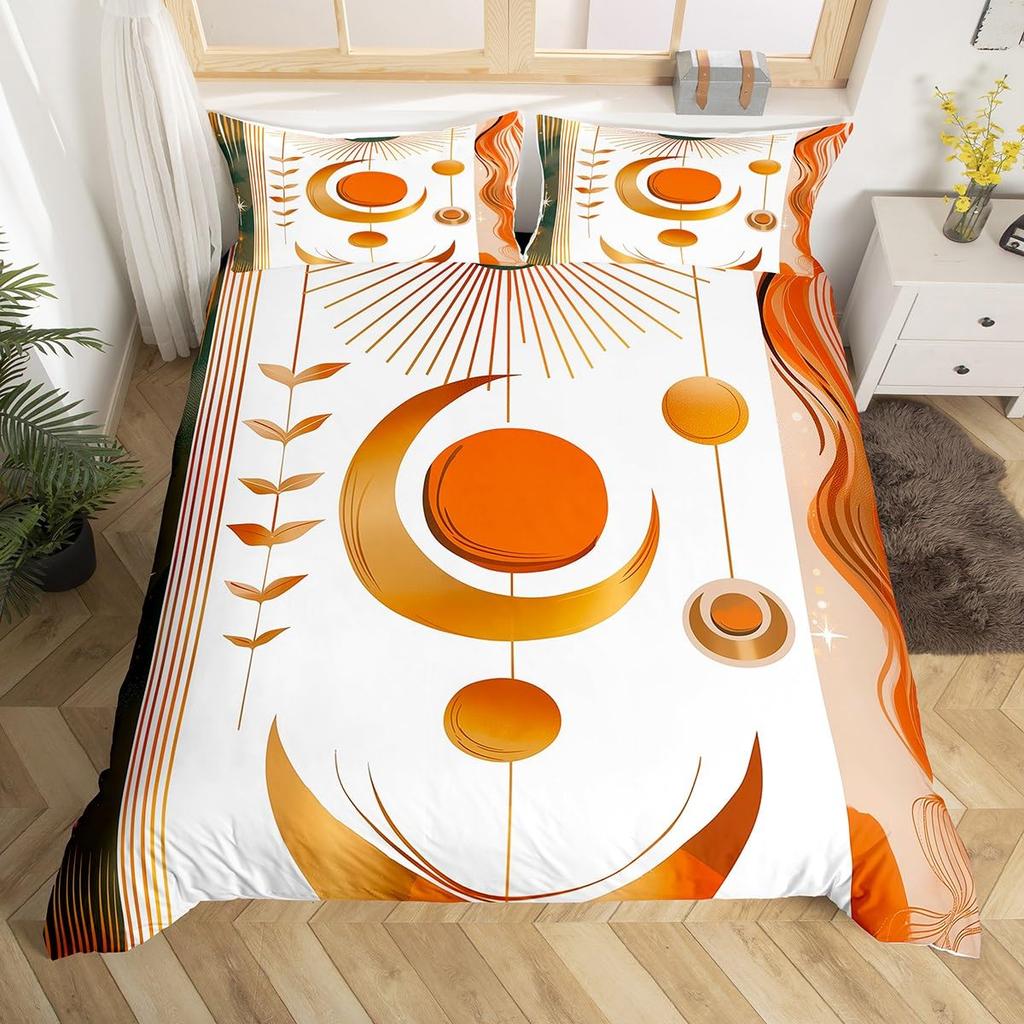Palm Leaf Duvet Cover Twin Queen Nature Theme Tropical Leaves Bedding Set Boys Girls Boho Exotic Bohemian Style Comforter Cover
