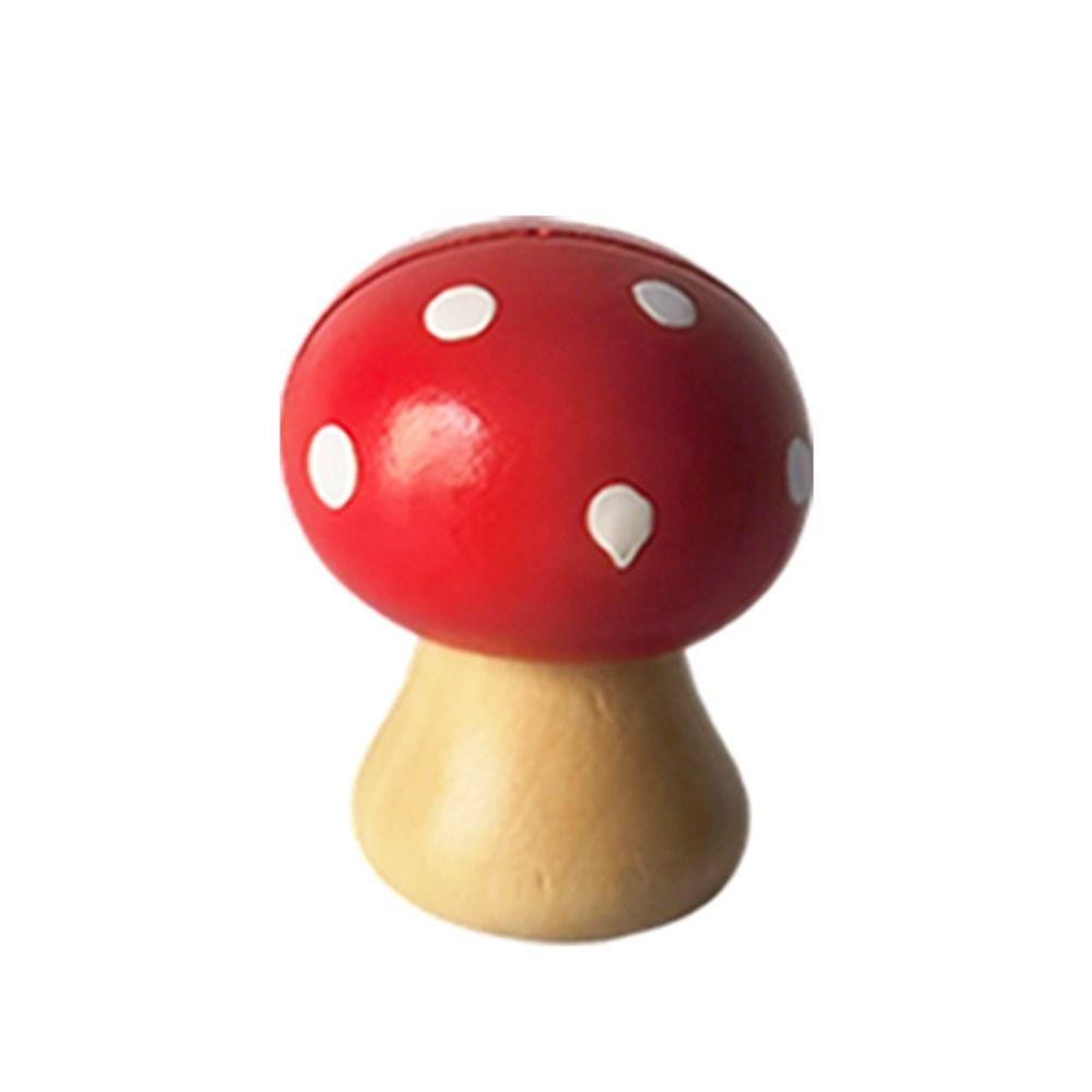Cute Wooden Mushroom Note Holder Cartoon Space Saving Photo Holder DIY Business Card Holder