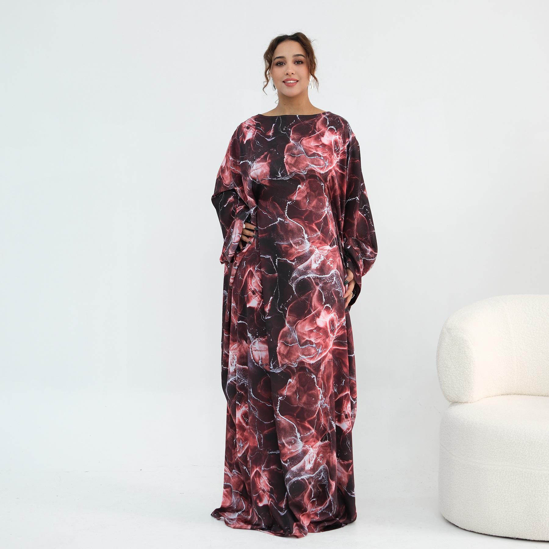 Aiyirui Waist-Cinching Printed Dress 978 Medium