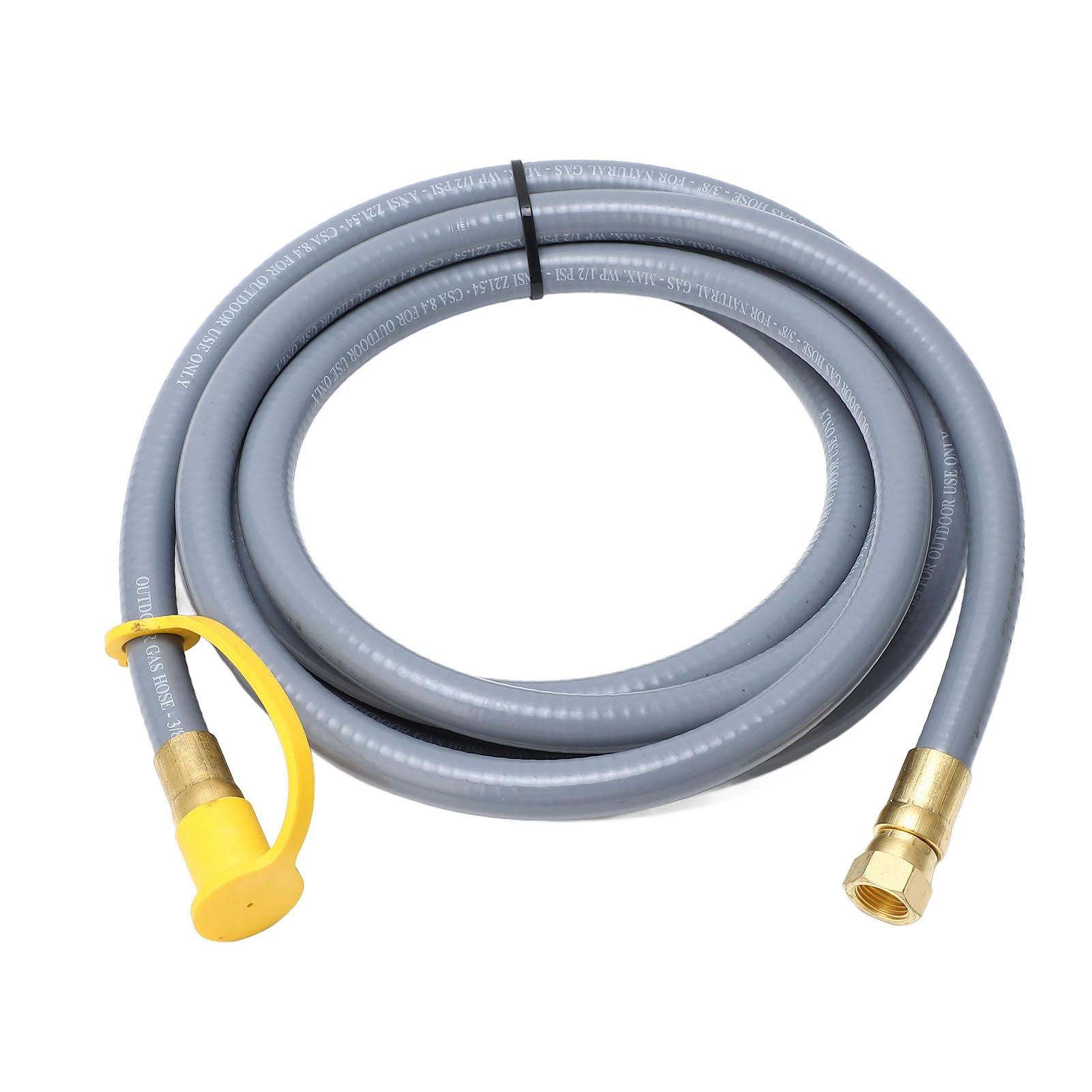 

Gas Grill Hose 12FT 12 Inch Rubber RV Gas Hose Extension with Quick Connector for Travel