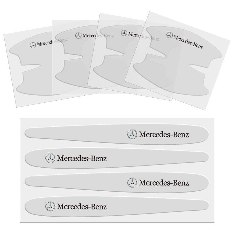 MEA4   8Pcs TPU Car Door Handle Bowl Anti-scratch Sticker Protection Films Hubcap For Mercedes Benz AMG GLE GLC CLA W206 W204 W205 W211