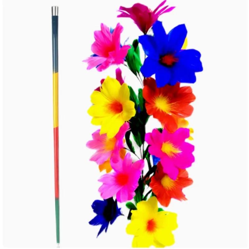 

Deluxe Cane to Feather Flower Illusion Gimmick Ultimate Magic Transformation Professional Stage Magic Set Street/Party Performer