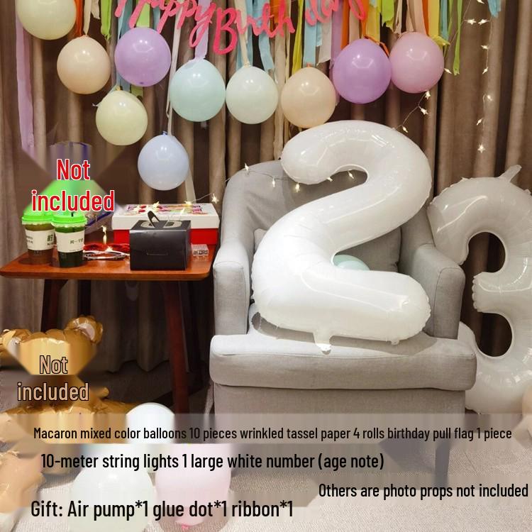 First Birthday Balloon Decoration Set for Kids - Party Background Wall for Boys & Girls