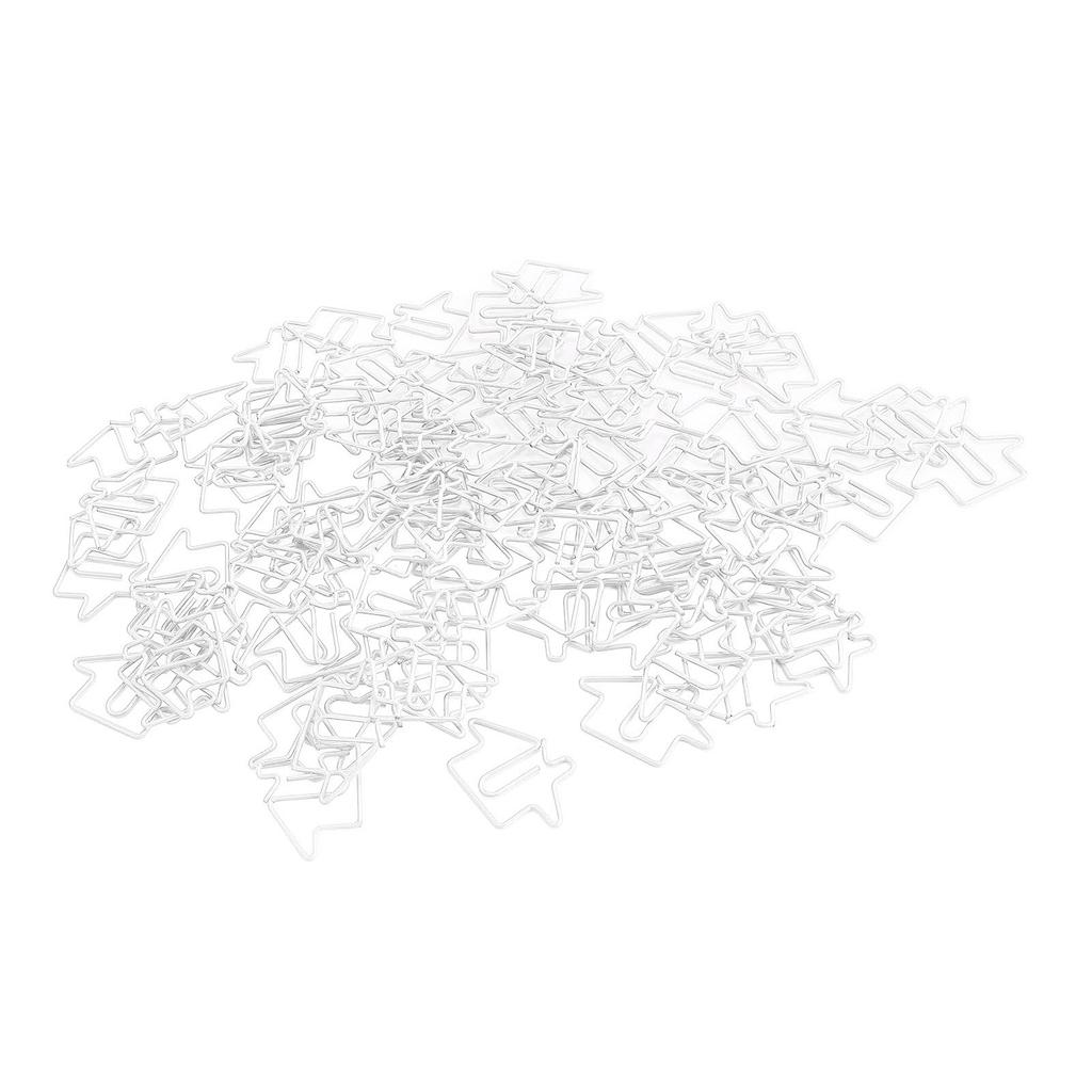 100Pcs House Shaped Paper Clips Iron Wire Multifunctional Decorative Fancy Paperclips for Organizing Marking Gift White
