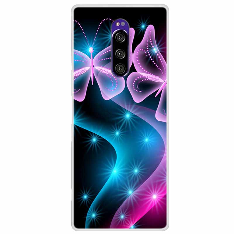 For Sony Xperia 1 Case Luxury Animals Transparent Cover for Sony Xperia1 XZ4 SO-03L SOV40 J8110 J9150 J8170 Phone Shells Covers