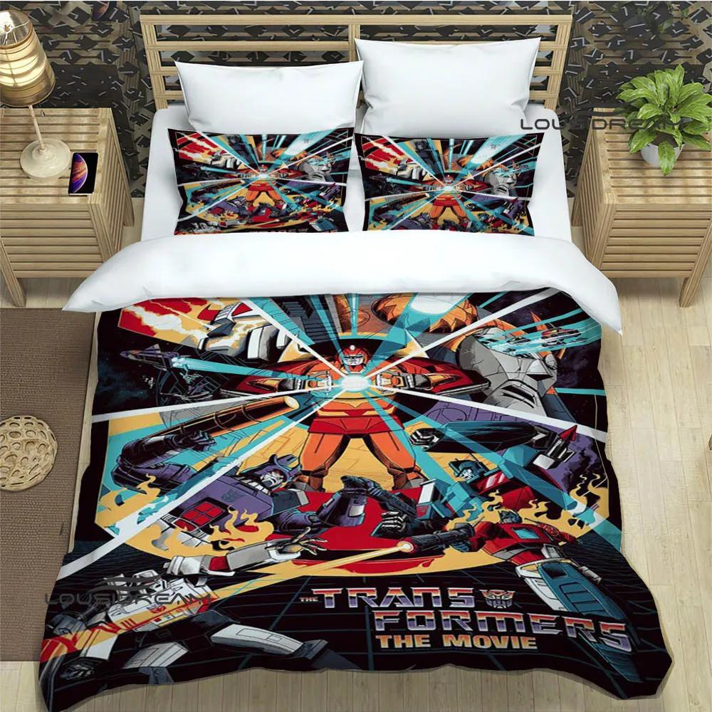 Bedding Set Luxury Birthday Gift T-Transformers Cartoon Bedding Sets Exquisite Bed Supplies Set Duvet Cover Bed Comforter Set