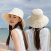 Spring/Summer Women's Season Lace Straw Hat Beach Sunscreen Sun Hat Large Brimmed Fisherman's Hat Cap H308