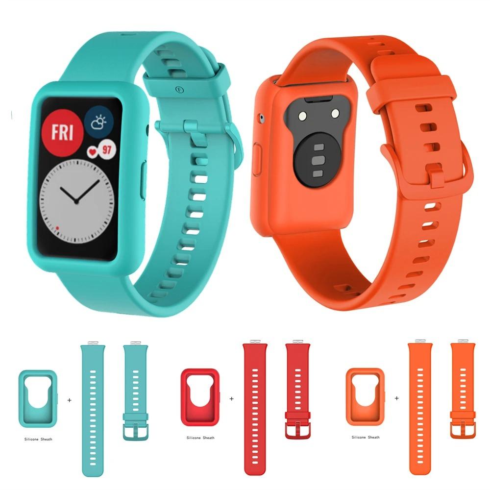 

Single Color Replacement Watchband Protector Sleeve Shell for Huawei Watch Fit Watch Accessories жовтий