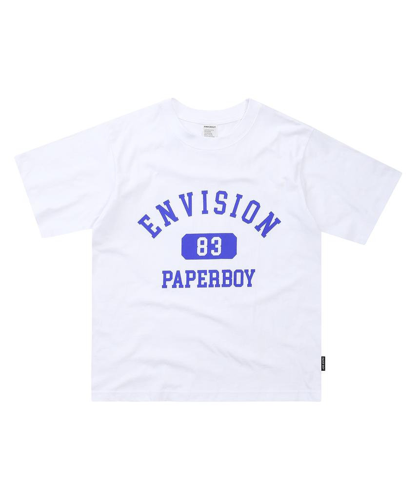 PAPERBOY Envision Short Sleeve T-Shirt - White Melange
