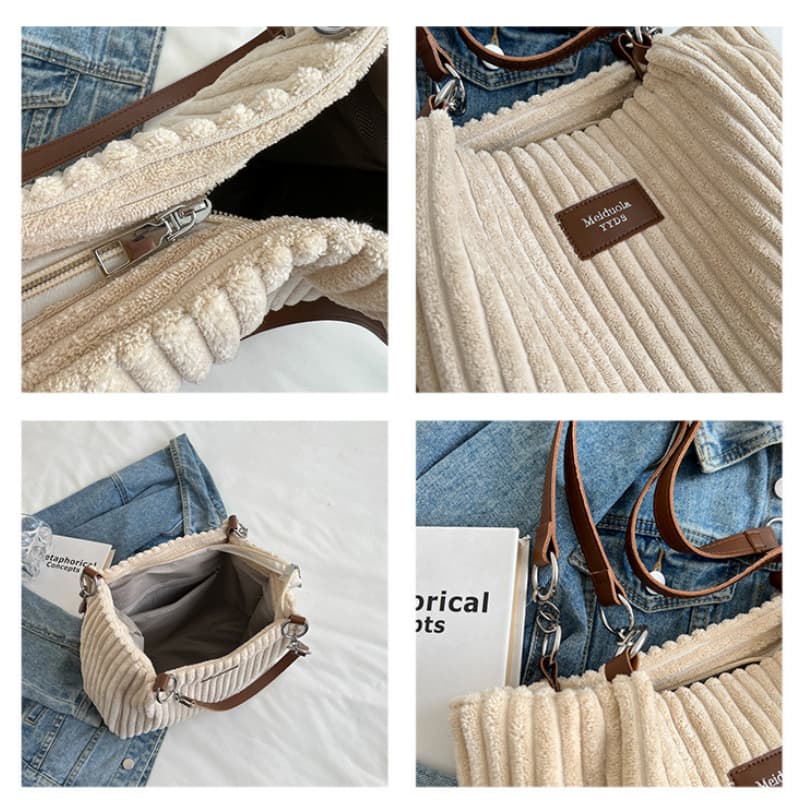 New simple suede shoulder bag women's tote cloth