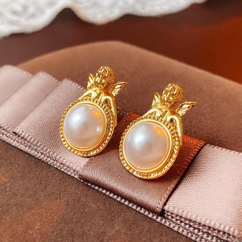 Medieval Retro Palace-Style Luxurious Round Earrings