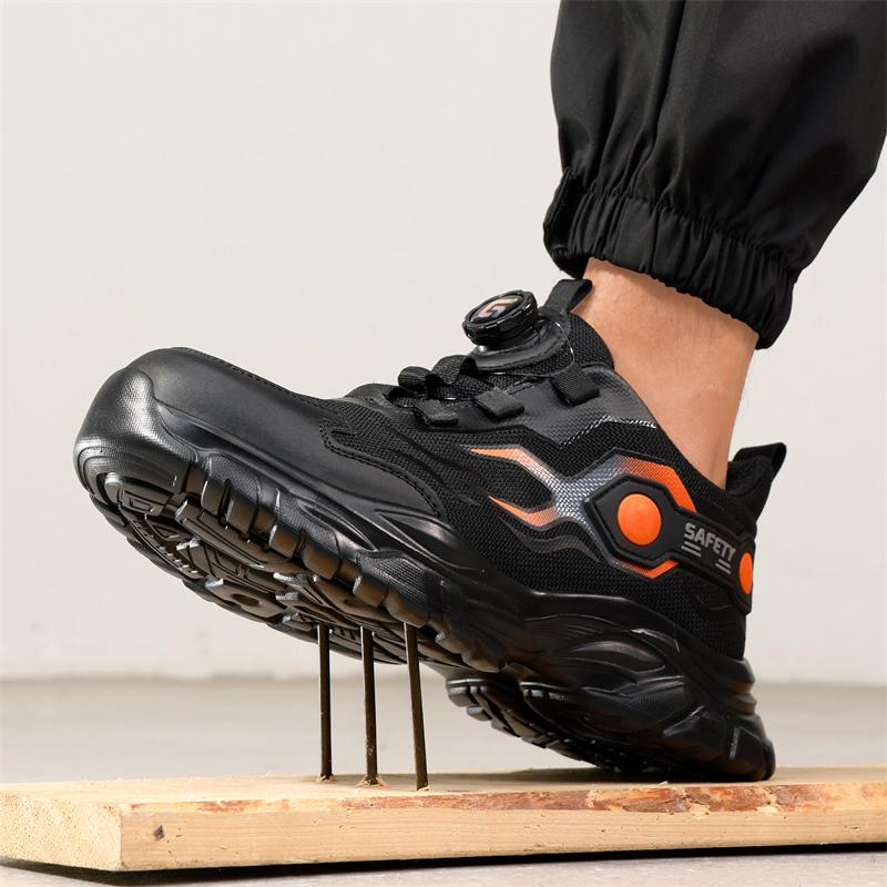 New Safety Boots Men Work Indestructible Shoes Sneakers Steel Toe Protective Boots Anti-Smash Anti-Puncture Work Safety Shoes