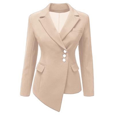 Women's Suit Fashion Business Office Casual Long Sleeve Lapel Coat