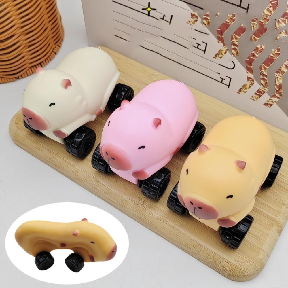 

with Wheel Capybara Fidget Toy High Elasticity Cute Pinch Toy Capybara Squeeze Toy Practical Jokes